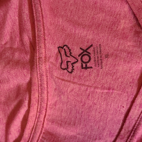 Fox Racing V-neck Tee in Salmon Pink Color - Picture 3 of 3